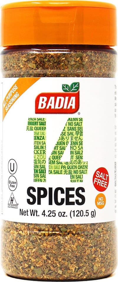 Badia Spices | 14 Spices Seasoning No Salt | Zonder zout | 120.5 gram