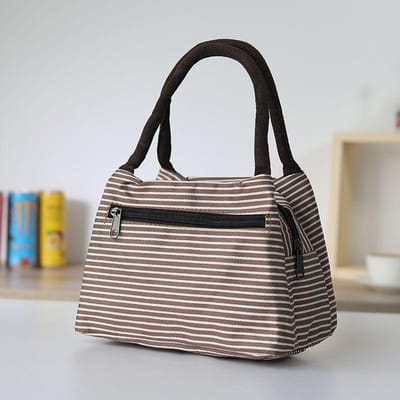 Handtas voor dames Lunchboxtas Bento-tas Mommy Bag Kleine schooltas Handtas Kleine stoffen tas 21*14*16.5cm bruin
