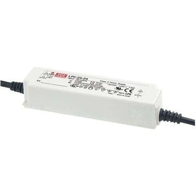 MW Mean Well MEAN WELL LPF-25D-24 LED-driver, LED-transformator Constante spanning, Constante stroomsterkte 25.2 W 1.05 A 13.2 - 24 V/DC Dimbaar,