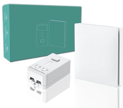 Draadloze Lichtschakelaarset Zonder Batterij - Eenvoudig Installeerbare Waterdichte Schakelaars voor Verlichting, Lampen en Apparaten