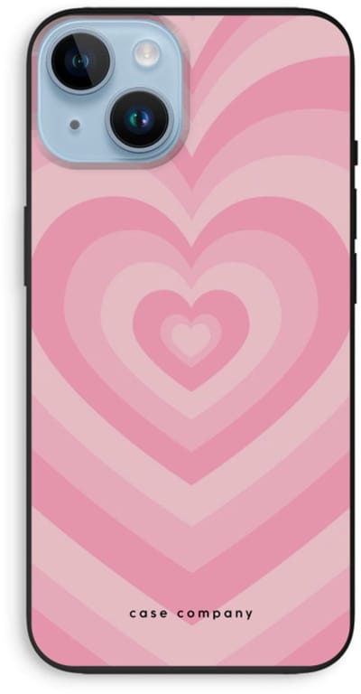 Case Company® - Hoesje geschikt voor iPhone 14 hoesje - Hart Roos - Biologisch Afbreekbaar Telefoonhoesje - Bescherming alle Kanten en Schermrand