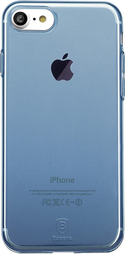 Baseus Simple Series doorzichtig geschikt voor iPhone 7 8 SE 2020 SE 2022 hoesje - Blauw