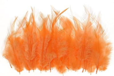 3-6 Inch Zadel Hackle Haan Veer, 100 Stuks Bulk Natuurlijke Pluizige Craft Veren voor Dromenvanger, Oorbellen en Hangers in Oranje