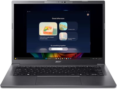 Aspire 16 AI A16-52M-59QP - Copilot+ - Laptop - 16 inch 120Hz - Core Ultra 5 - 16Gb - 512GB SSD - Verlicht toetsenbord - Grijs