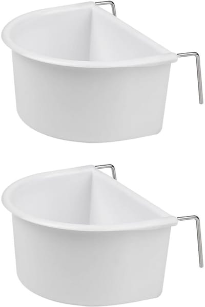 Solidchoice - 2 Stuks D-vormige Vogelvoederbakken met Haak