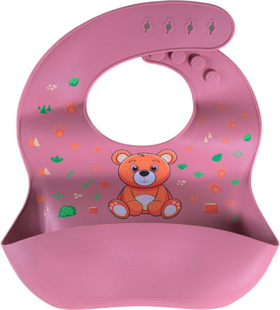 Sproudsy Slab Teddy Bear – Kraamcadeau – Kinderservies - Baby - Rosy Raspberry
