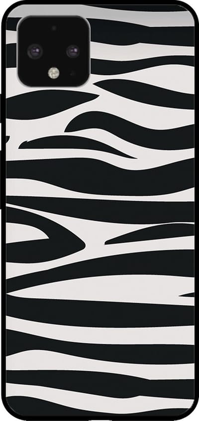 Smartphonica Telefoonhoesje voor Google Pixel 4 XL met zebra opdruk - TPU backcover case zebra design - Zwart Wit geschikt voor Google Pixel 4 XL