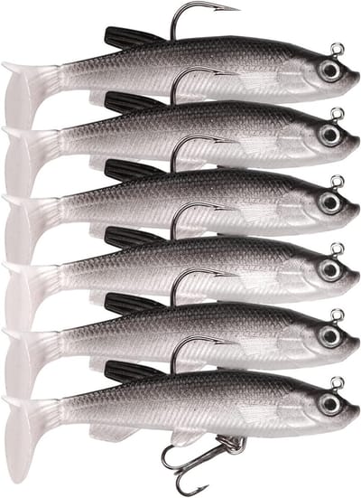 Zachte Vissensnoepjes Set van 6, Realistische 3D Aas voor Roofvissen zoals Snoek, Baars en Forel