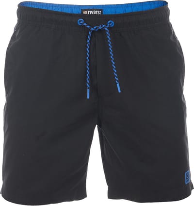 riverso Heren Short RIVDavid bequem Zwart S Volwassenen Sneldrogende Zwemshort met Trekkoord