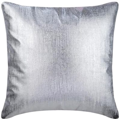 Decoratieve Sierkussenhoes - Kussenhoes - Woonkamer Decoratie - Handgemaakt Design - 65 x 65 cm - Zilver