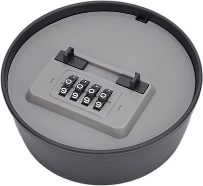 Sleutelkluis Cijferslot - Verborgen Geldkistje - Veilig Opbergen - 4-Cijferige Combinatie - 11.5x11.5x4.3cm - Grijs