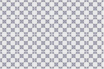 Wallfluent Tegelstickers - Geometrie In Symmetrie Stickers Voor Tegels - Set van 24 stuks 10 x 10 cm - Wit Keuken Tegelstickers - Achtergronden En Patronen Badkamer Tegelstickers