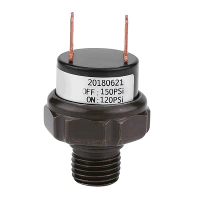 Dailygoods- Luchtcompressor 12V - Automatische Luchtpomp - Drukschakelaar 90-200 psi - Hoogwaardige Metaalbehuizing - Eenvoudige Bediening - Compacte Afmetingen 4.5 x 2.8 cm - Compressor