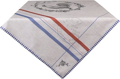 Clayre & Eef Tafelkleed 130x180 cm Beige Katoen Rechthoek Haan Tafellaken
