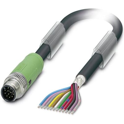 Phoenix Contact 1430048 Sensor/actuator connector, geassembleerd M12 Aantal polen (sensoren): 12 Stekker, recht 1.50 m 1 stuk(s)