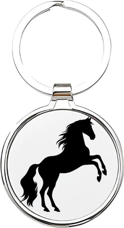 Akyol - paard Sleutelhanger - Paarden - paardenliefhebbers - paard - pony - huisdieren - ruiters - hengst - merrie - manege - hoefdier - karrenpaard - hobbelpaard - kinderboerderij - boerderijdieren - sleutelhangers voor paardenmeisjes - 4 x 7,5 CM