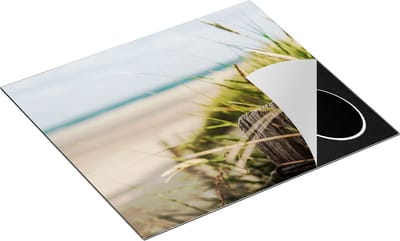 Chefcare Inductie Beschermer Strand en Zee op Achtergrond - 60x50 cm - Afdekplaat Inductie - Kookplaat Beschermer - Inductie Mat
