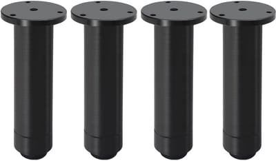 Verstelbare Meubelpoten Zwart - 4 Stuks Aluminium Legers - 120mm Hoogte - Voor Kast, Bank en Tafel