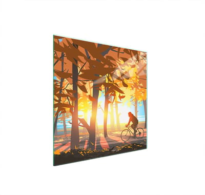 TMK ArtDeko - Beschermplaat voor Kookplaat - 50x52 cm - Gehard Glas - Veilig en Modern