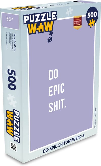 Puzzel Quotes - Do epic shit - Paars - Legpuzzel - Puzzel 500 stukjes