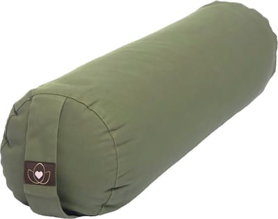 Yoga bolster eco olijfgroen rond - Lotus