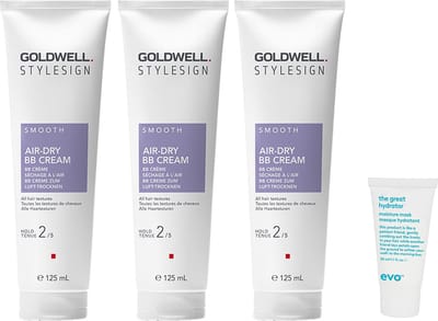 3 x Goldwell - Stylesign Air-Dry BB Cream - 125 ml + WILLEKEURIG Travel Size