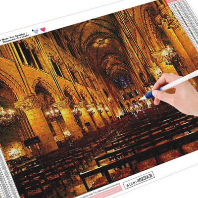 5D Diamant Schilderij Volledig Rond Frankrijk Notre Dame De Paris Borduurwerk Verkoop Afbeelding 20X30 orange