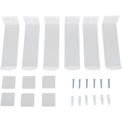 6 stuks Acryl Haarbandhouder Muur Transparant Hangende Haarband Organizer Opbergruimte Wandgemonteerde Haarband white