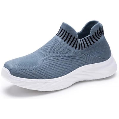 Casual sportschoenen voor alle seizoenen, ademende damesschoenen in grote maten, lichtgewicht en sokachtige schoenen met dikke zolen 36 gray
