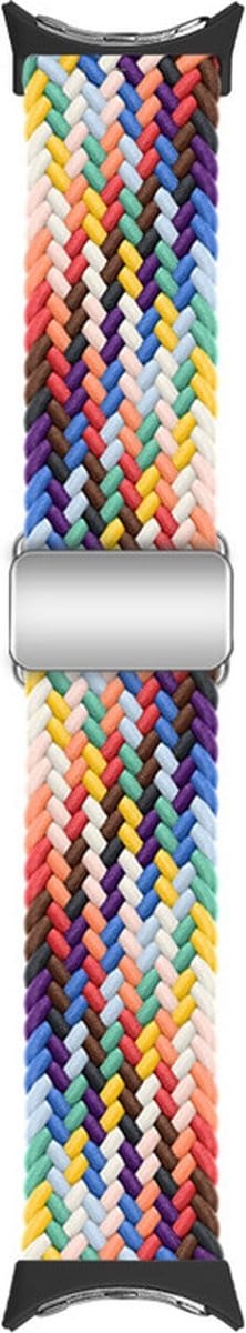 Nylon bandje - geschikt voor Google Pixel Watch 4 (41mm) / Pixel Watch 3 (41mm) / Pixel Watch 2 / Pixel Watch - regenboog