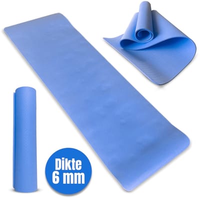 Padisport TPE Yogamat Blauw – Pilates Mat – Yoga Mat Anti Slip - Pilatesmat - Yogamat - Fitnessmat