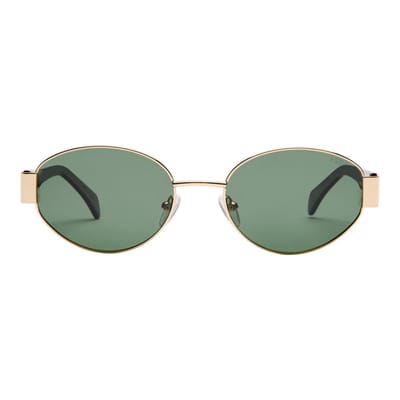 I-SEA LENNOX Acetaat Zonnebril Polarized Gold - Green