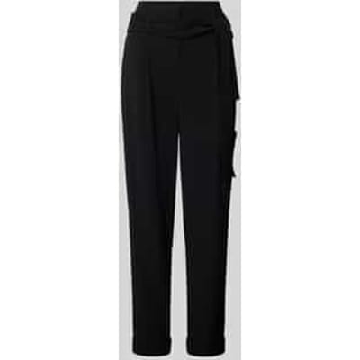 Tapered fit stoffen broek met strikceintuur