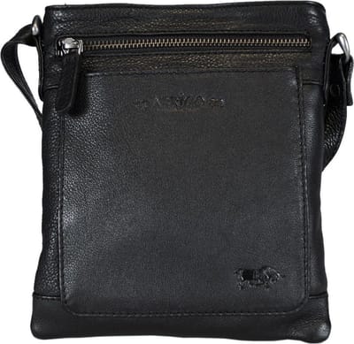 Leren Schoudertasje Zwart - Crossbody Tasje Van Zwart Leer