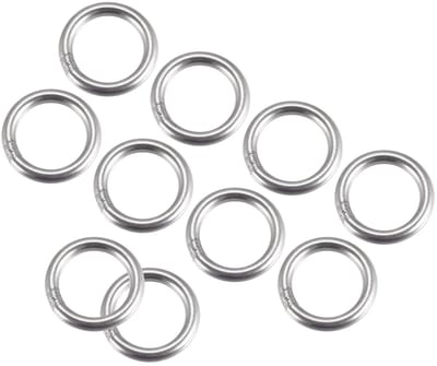 RVS O-ringen 20 mm buitendiameter, 3 mm dik, 15 stuks, gelaste ronde ringen voor ophangen van voorwerpen, duurzaam en roestvrij