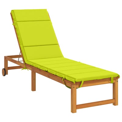 vidaXL - Ligstoel - Kussen - GEMERT - 100% - Polyester - Heldere - Groen.