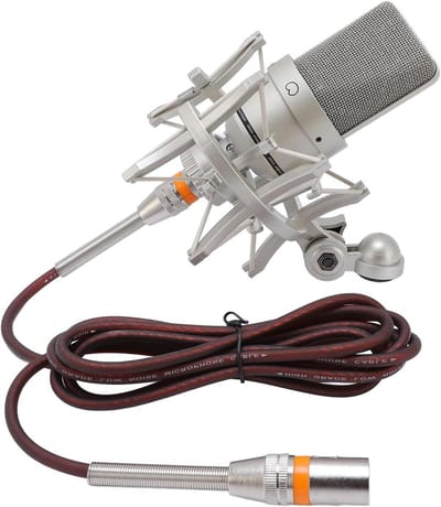 Condensator Microfoon - XLR Opname Set - Podcast Zang Opnemen - Zinklegering Materiaal - 26 mm Membraan - Goud