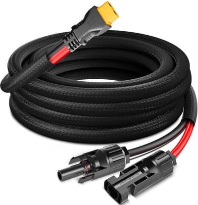 20ft 10AWG Solar Kabel naar XT60i Adapter Verlengsnoer voor Draagbare Powerstations en Zonnepanelen