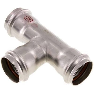 Tee Press Fitting - 35mm Persmof - RVS