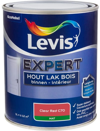 Levis - Expert Hout Lak Binnen Mat Mix - Clear Red C70 - Mengverf - 1 L
