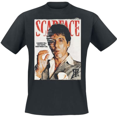 Scarface Oversized T-shirt - Magazine Cover - Oversize - S tot XXL - voor Mannen - zwart