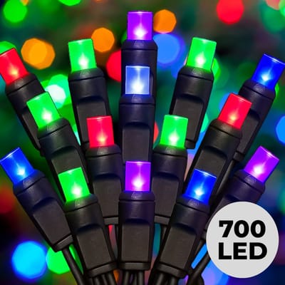 Lomera Kerstverlichting 14 Meter - 700 LED Lampjes - Multicolor Verlichting - Binnen en Buiten - Clusterverlichting - Boom van 210cm - Sfeervolle Lichteffecten - Energiezuinige Led's - 8 Lichtfuncties - Kerstboomverlichting