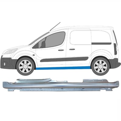 Volledige dorpel voor Peugeot Partner 2008-2018 / Links