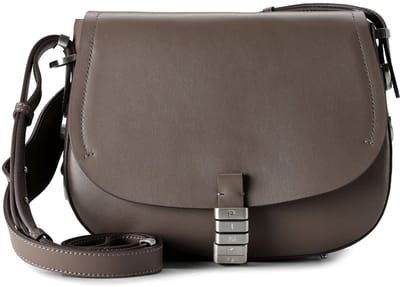 PINKO Saddle Schoudertas Leer 24 cm - Dames - grau-silber