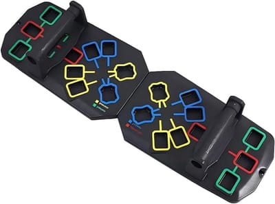 Push Up Grip Board - Trainingsapparaat Kracht - Bovenlichaam Trainen - Kleurgecodeerde Spierzones - 33 x 21 x 10 cm