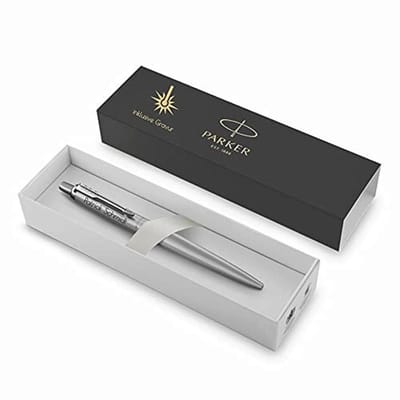 Elegante Monochrome Balpen XL met Gravure - Gepersonaliseerd Cadeau voor Verjaardag
