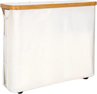 Toiletpapier Opbergbak - Mand met Deksel - Badkamer Organiseren - Stofdicht Ontwerp - 23L Inhoud - Beige