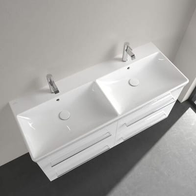 Villeroy & Boch Avento cabinet double washbasin 120 x 47 cm, with 2 tap holes, with overflow 4A23CK01