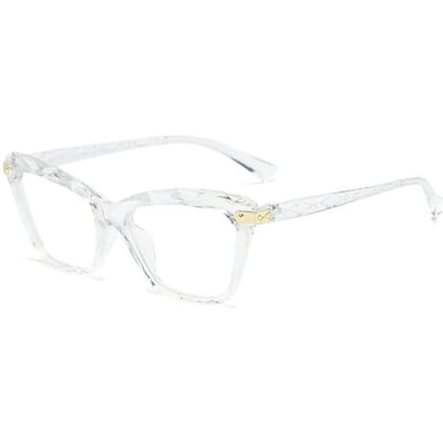 Luxe Kattenoog Bril Mode Dames Optische Bril Decoratieve Rustlenzen voor Vrouwen Stijlvolle Damesbril