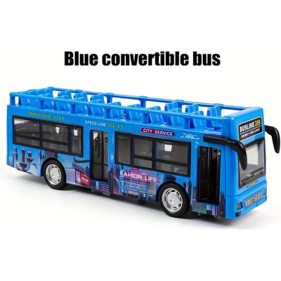 Modèle de Bus Jouet Simulation Voiture à Inertie Avec Son et Lumière Bus Touristique Modèle de Véhicule Moulé Sous Pression Jouets Pour Garçons Enfants Cadeaux de Noël